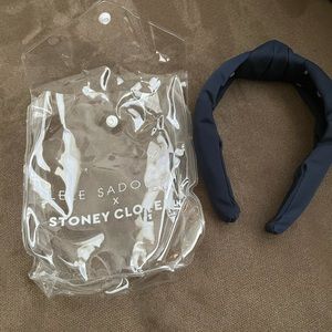 LELE SADOUGHI X STONEY CLOVER LANE SAPPHIRE NYLON HEADBAND
